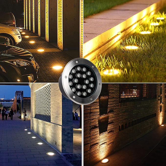 Buried Lights IP66 Waterproof Recessed Spotlight AC85-110V for Garden Pathway Patio Step Deck Landscape Lighting