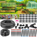 Drip Irrigation Kits 213 FT Mist Cooling Automatic Irrigation System for Outdoor Plants with Distribution Tubing Hose Garden Watering Sprinklers System for Yard Lawn Patio Greenhouse