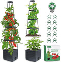 MQFORU 2Pack Raised Garden Bed Planter Boxes with Trellis 57 Self-Watering Tomato Planter Boxes with Trellis for Climbing Vegetable and Plants Tomato Cage for Indoor Outdoor Use