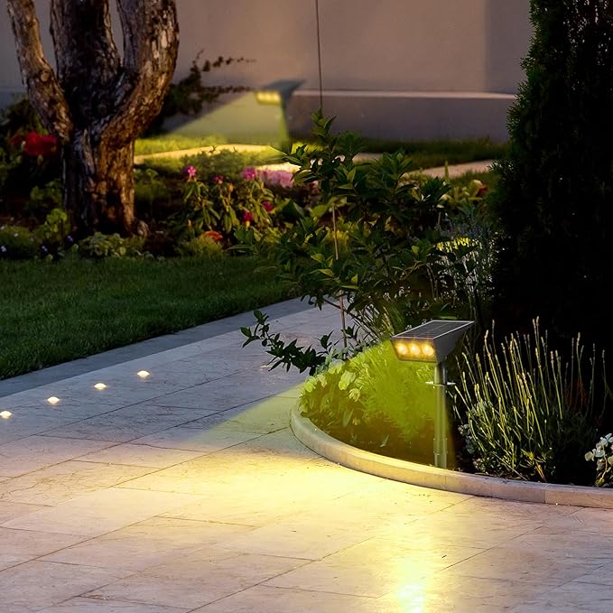 Solar Spot Lights Outdoor RGB Solar Landscape Spotlights IP65 Waterproof Adjustable Light House Lights Colorful Spot Light for Yard Garden Pathway (4)