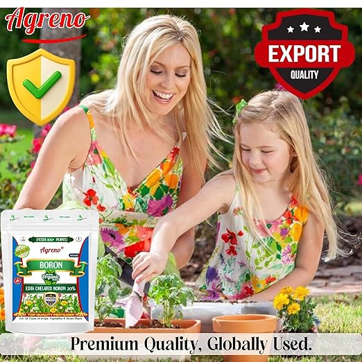 Agreno® Chelated Boron - 20% EDTA Powerful Essential Organic Fertilizer for Fast Growth of All Plants. (450 gm)