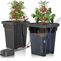 Spider Farmer DWC Hydroponics Grow System with 7-Gallon Deep Water Culture New Triangular Cover Design Recirculating Drip Garden System with Top Drip Kit 8W Air Pump 2 Buckets