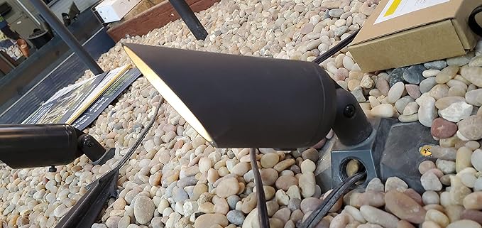 PRO-Trade Outdoor Spotlights - Premium Outdoor Landscape Lighting for Driveways Security and Landscaping - Adjustable Waterproof Weatherproof Wired Cast Aluminum Metal LED Area Lights (Bronze)
