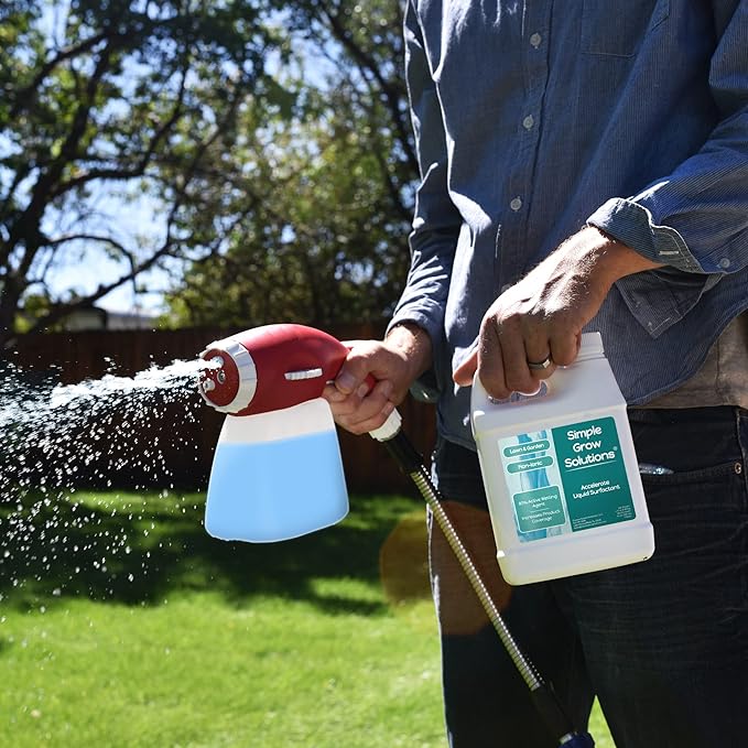 Liquid Surfactant Non-Ionic - Accelerate Performance &amp Effectiveness of Foliar Fertilizer and Other Lawn &amp Garden Solutions - Better Wetting Sticking &amp Absorption - 32 Ounce - Simple Gro