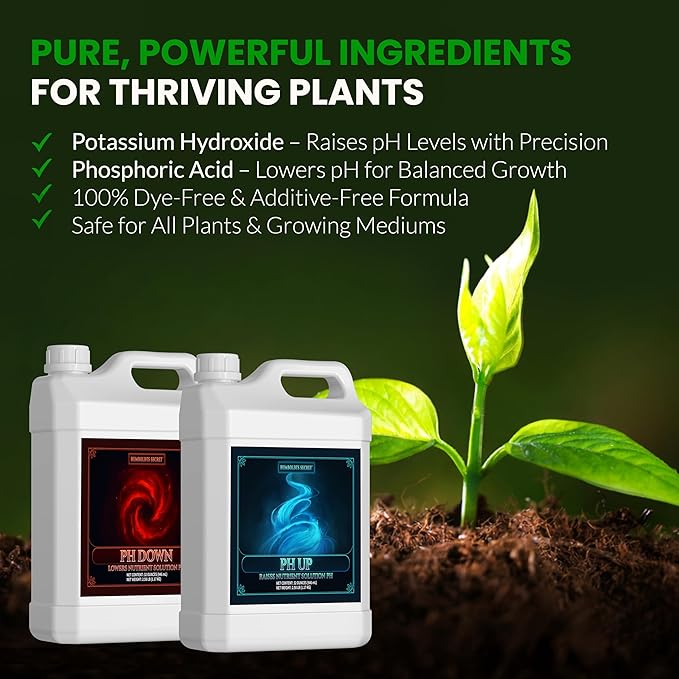 Humboldts Secret pH Up and pH Down Control Kit | Liquid Nutrient Solution Balancer for Plants | for Soil Hydroponic Coco and DWC Systems | Supports Nutrient Absorption and Growth | 32 Ounce