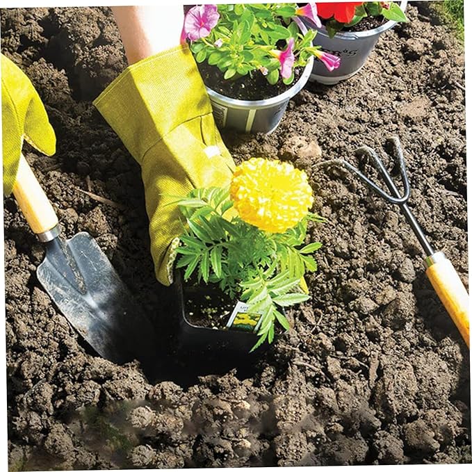 Gardening Tool Kit - 9-Piece Heavy Duty Garden Tool Sets with Ergonomic Non-Slip Grips Rust-Resistant Shovel Trowel Rake Pruner &amp Storage Bag