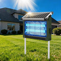 Solar Bug Zapper Outdoor Mosquito Zapper Waterproof Electric Fly Zapper Rechargeable Mosquito Killer Lamp with 10W Solar Panel 4500V Cordless Fly Trap for Backyard Patio Garden RV Camping