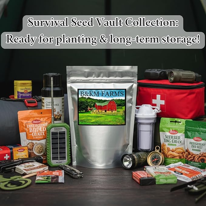 40 Vegetable &amp Fruit Seeds for Planting Your Outdoor &amp Indoor Home Garden. 25000 Seeds 40 Plant Markers Growing Guide &amp Survival Package. Heirloom Non-GMO Veggies by B&ampKM Farms (1