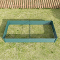 Dawn Raised Garden Bed Kit - Metal Raised Bed Garden 7.6x3.7x0.98ft for Flower Planters Vegetables Herb Green