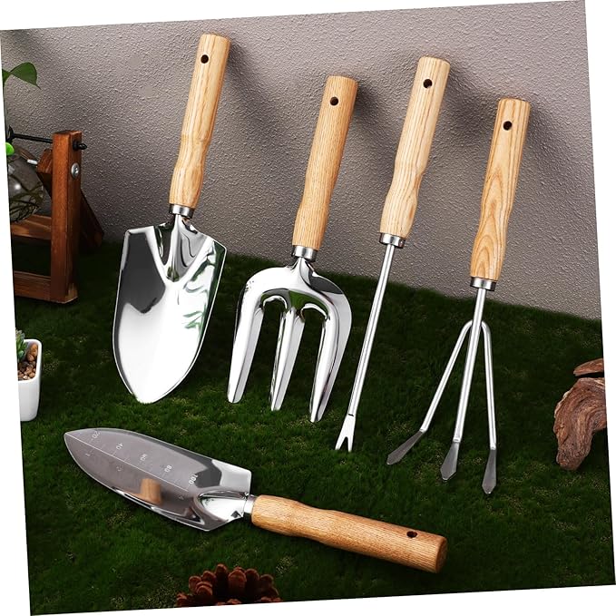 1set Garden Tool Set Gardening Kit Ash Handles for Pruning Planting and Digging for Gardeners and Outdoor Enthusiasts