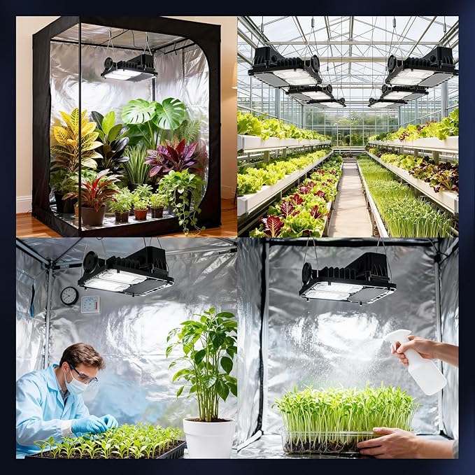 SANSI Grow Lights for Indoor Plants 70W Full Spectrum Plant Lights for Indoor Growing High PPFD IP65 Dimmable LED Growing Lamp for Seed Starting Grow Tent Light 2x2 Auto On/Off Timer Remote Control