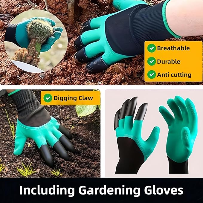 7Pcs Garden Manual Tool Set Yard Gardening Kit with Weeder Trowel Pruner Gloves &amp Storage Bag Gardening Gift for Women&ampMen