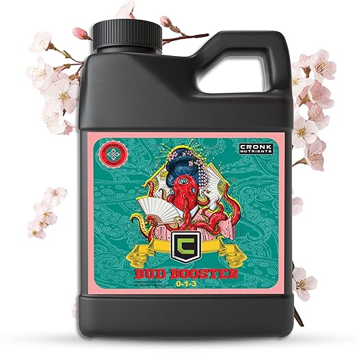 Cronk Nutrients Bud Booster - Best Budding Fertilizer for Maximum Blooms - Hydroponic Nutrients for The Bloom Phase - Balanced pH Formula - Suitable for Soil Soilless and Hydroponic Systems 500mL