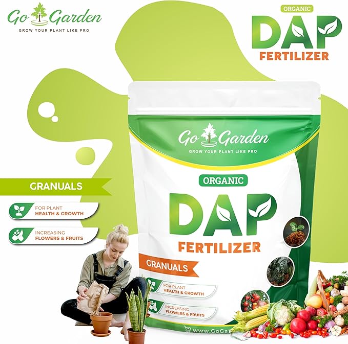 Go Garden Bio DAP Fertilizer for Home Plant - All Purpose Plant Food Gardening Fertilizer 950 Grams Granules
