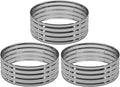 3PCS 4x4x1FT Galvanized Raised Garden Bed KitVegetable Boxes-Round Metal Flower BoxLarge Planter Raised Beds Outdoor Garden for PlantingFruitHerb-Silver