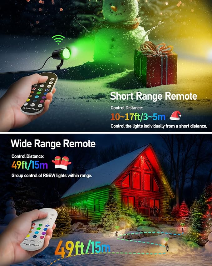16/2 Low Voltage Landscape Wire + RGBW Low Voltage Landscape Lighting 12W with Remote Connectors