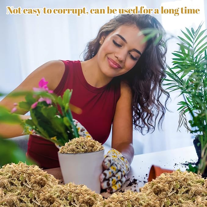 Legigo 2.2LBS Premium Sphagnum Moss for Plants- 40QT Natural Succulent Carnivorous Plant Moss Dried Long Fiber Orchid Moss for Orchid Repotting Succulent Sarracenia Potted Plants Gardening &amp Rept