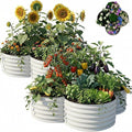 2-Pack Galvanized Raised Garden Bed 4x4x1ftOutdoor Metal Raised Garden Bed Floral Frame Open Bottom for Vegetables Herbs Flowers Rust-Resistant Steel Garden Bed Kit