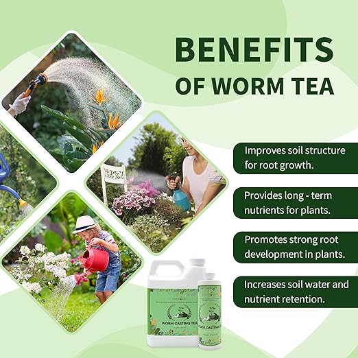 The Environet Worm Tea for Gardening Nuritish Fertilizer for Vegetables Flowers and Herbs (32 oz (1 Quart))