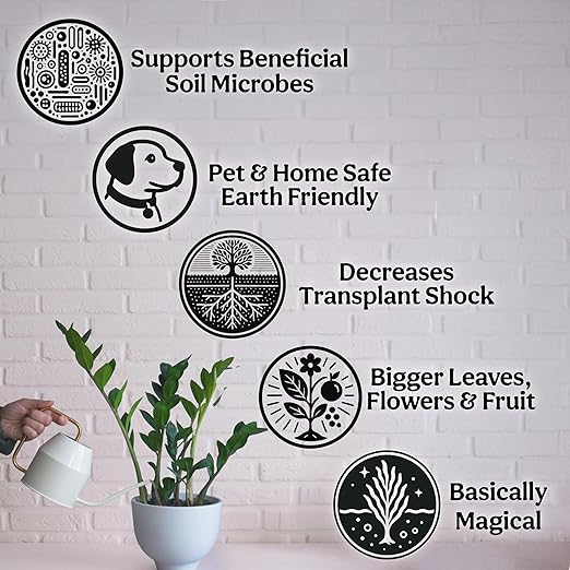 Organic Liquid Kelp &amp Seaweed Extract (Ecklonia Maxima) Plant Super Food - Indoor Houseplant Fertilizer - Organic Fertilizer for Flowers Seedlings &amp Gardens - 12oz Treats 75 Gallons