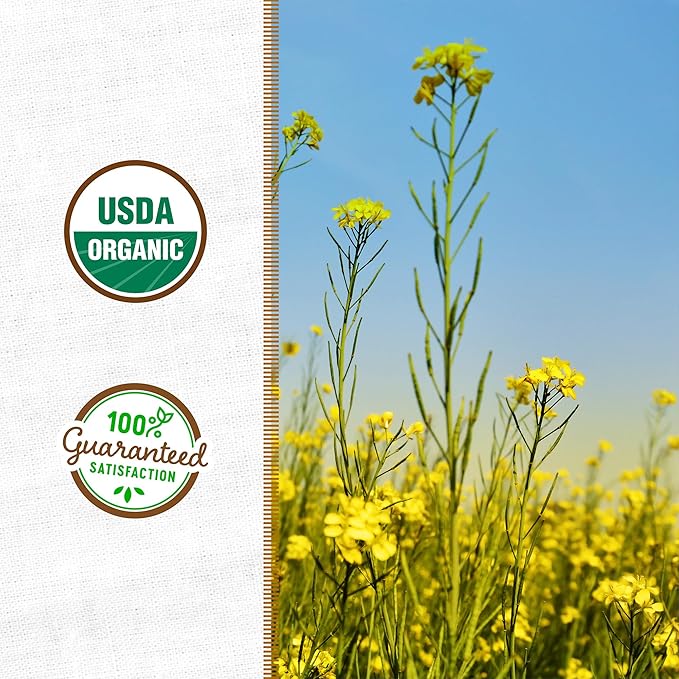 Back to The Roots 100% Organic Yelow Mustard Cover Crop Seeds Covers ~1000 sq. ft.