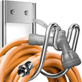 Stainless Steel Garden Hose Holder - Silver SS304 Water Hose Holder - Wall Mounted Hose Hanger Heavy Duty for Water Hose Extension Cords Vacuum Hose Anti-Rust (1 Pack)