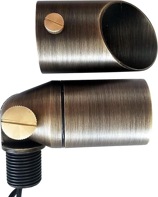 Professional Quality 12V Outdoor Landscape Light Constructed of Solid Brass. Mini-SPOT MR11 12V Fixture Wire and Spike