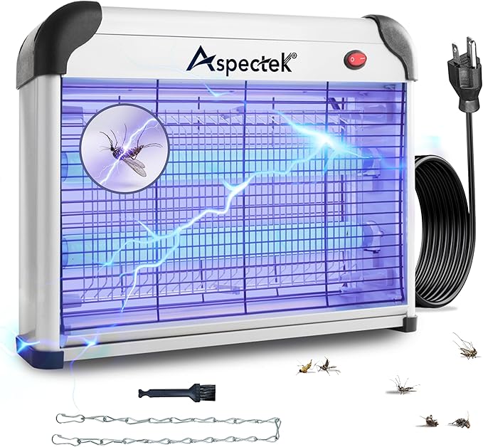 Aspectek 20W Electric Indoor Bug Zapper Mosquito Moth Wasp Insect Killer Fly Zapper Bug Lamp Light for Home Restaurant Office Use with Protection Mesh Film. Efficient &amp Effective