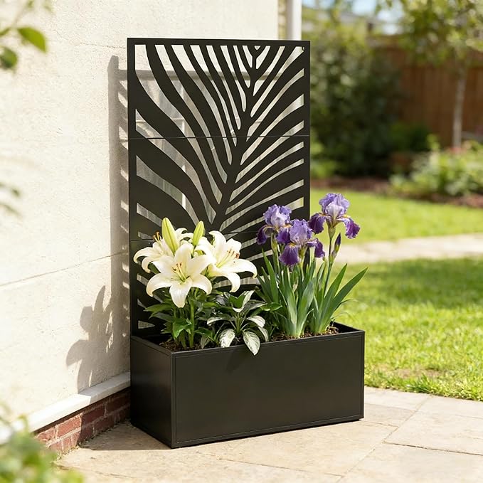 Industrial-Grade Outdoor Planter Box Permanent Metal Raised Bed That Won’t Rot or Warp - Low-Maintenance Large Garden Bed for Landscaping Lasts for Seasons with Modern Curb Appeal