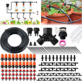 Drip Irrigation Kit Garden Irrigation System 1/4 Blank Distribution Tubing Watering Drip Kit/DIY Saving Water Automatic Watering System for Garden Greenhouse Flower Bed Patio Lawn