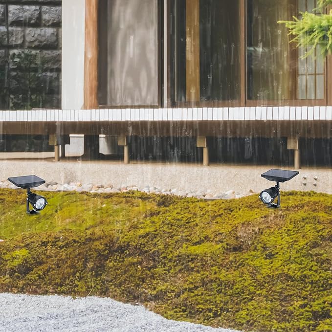 Outdoor LED Spotlight Waterproof Solar Spot Lights Bright Flag Light Landscape Automatic Mini Lawn Lamp 3W Graden Lights Decorative Lamp Courtyard Front Yard Warm White HWD0174