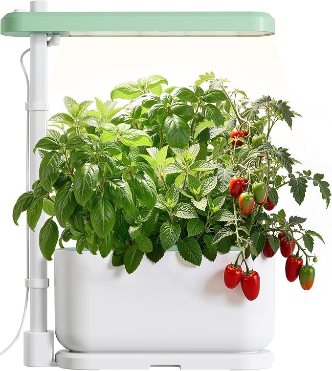SUNCOZE Hydroponics Growing System Kit with 3 Pods – Full Spectrum LED Grow Light Adjustable Height Indoor Herb Garden Compact Hydroponic System for BeginnersGardening Gifts