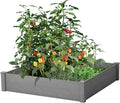 48x48x10 ft Square Raised Garden Bed Outdoor - Tool-Free 15 Minutes Assembly Wood Planter Box Flower Bed with 300lbs Capacity for Vegetables Flowers &amp Herbs