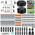 240FT Drip Irrigation System Automatic Drip Irrigation Kits Quick-Connect for Greenhouse Yard Lawn Plant Garden Watering Misting System with 1/2 inch Hose 1/4 inch Distribution Tubing