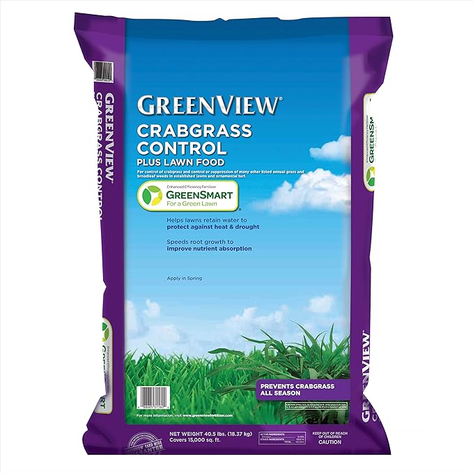 GreenView Crabgrass Control Plus Lawn Food - 40.5 lb. Bag - Covers 15000 sq. ft.