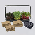Microgreens Growing Trays Bundle Growing Lamp 3 Silicone Trays &amp 18 Jute Mats Microgreens Growing Kit Refill Seed Sprouting &amp Indoor Grow Accessories (No Seeds)