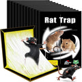 12 Pack Sticky Mouse Traps Sticky Traps for Rats Mice Rodents Snakes No Touch Indoor Mouse Traps for Home Kitchen Garage Attic Basements Easy to Set Black