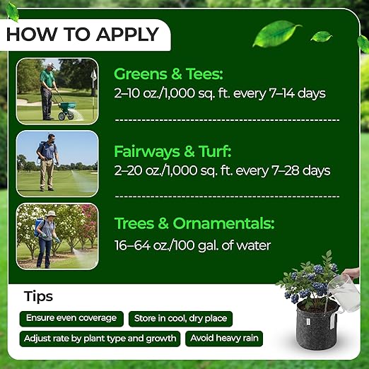 Five Star LQ Iron 12-0-0 Liquid Fertilizer for Rapid Green-Up &amp Chlorosis Correction - Perfect Nitrogen Fertilizer with 6% Iron 2% Manganese &amp Low pH for Turf Trees &amp Ornamentals - 2.5 G