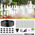360° Adjustable Drip Irrigation System - Compatible 1/4 Irrigation System 50FT Garden Watering Atomizing System with 15 Nozzles Greenhouse Accessories for Yard Lawn Plants Garden