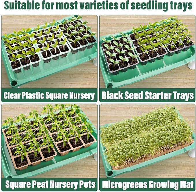 5-Tier Seed Starter Tray Plant Stand with Grow Lights Full Spectrum Sunlike Plant Light for Indoor/Greenhouse Small Plant Pots Cell Trays Succulents Seedlings Gardening