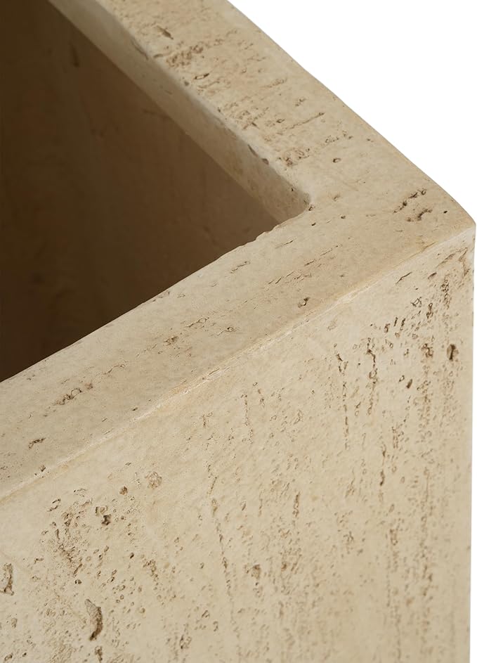 Handmade Rectangle Planter Box 19'.75'H Travertine