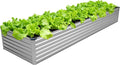 MGNO 12x2x1.5FT Galvanized Raised Garden Bed-Outdoor Planter Box for Vegetables-Metal Garden BedRRectangle Planting Box for HerbFlower