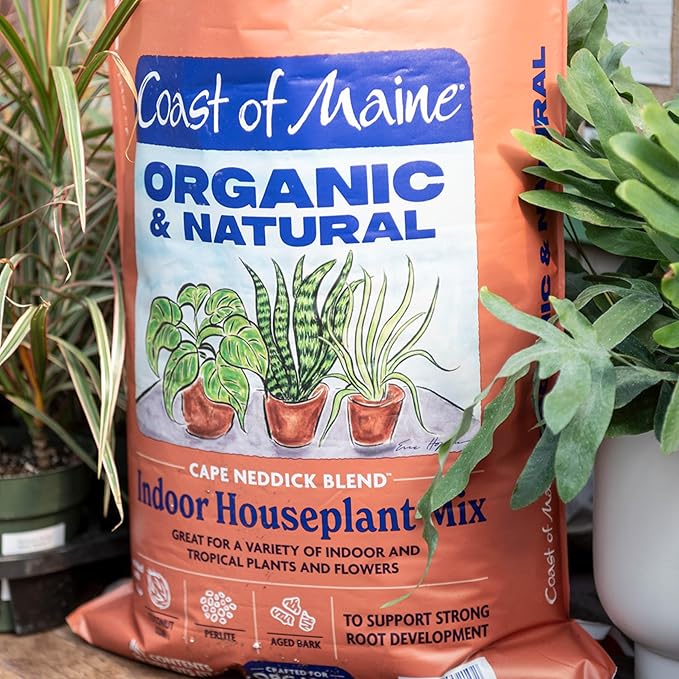 Coast of Maine (16qt) Cape Neddick Blend Organic and Natural Indoor Houseplant Mix Great for Indoor and Tropical Plants and Flowers