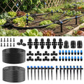 Garden Drip Irrigation System - 230FT Quick-Connect Automatic Watering Misting System Kit with 1/2 &amp 1/4 Tubing Adjustable Spray Nozzles &amp Sprinklers for Lawn Plant Bed Greenhouse DIY Ir