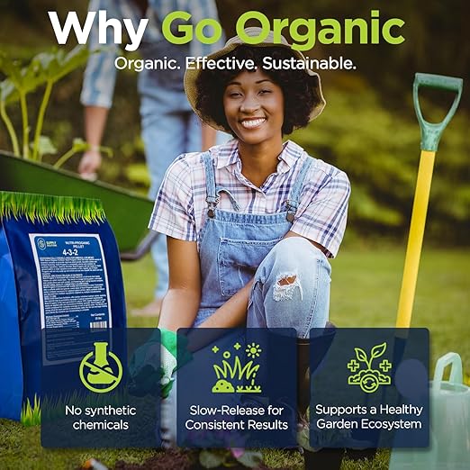 Supply Solutions 4-3-2 Nutri-Proganic Pellets Fertilizer - Ideal for Vegetable Garden Fruit trees and House Plants - All Purpose Chicken Manure Fertilizer for Indoor and Outdoor Variety of Food Crops