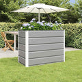 Steel Raised Garden Bed for Gardening Metal Planter Box for Vegetables Fruits Flowers 39.37 x 19.69 x 30.31 in Light Gray-685