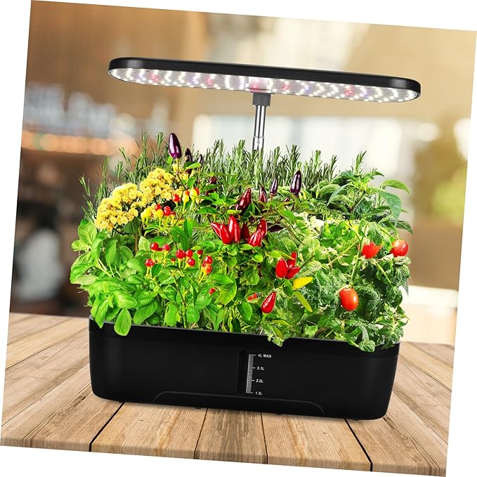 1set Hydroponics Growing System Kit with Led Grow Light Automatic Watering Fertilization Indoor Garden for Vegetables Compatible Easy to Use Growing System
