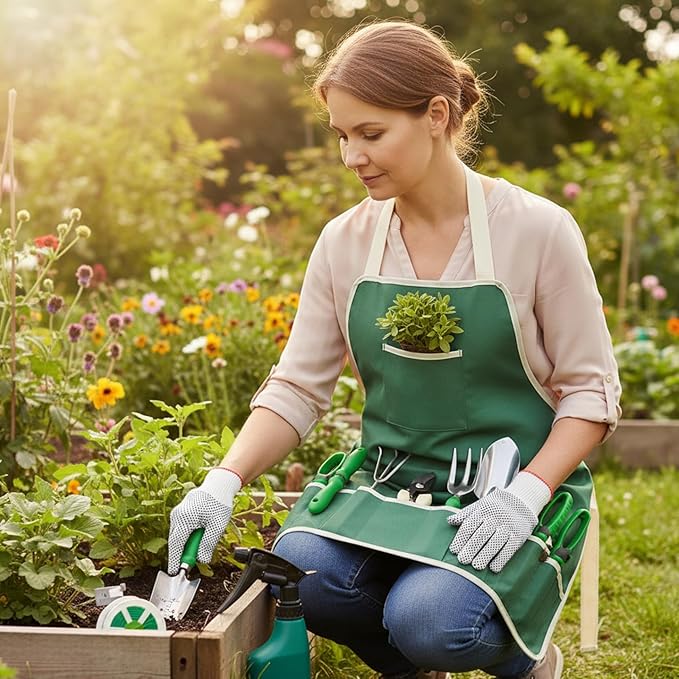 11-Piece Gardening Tool Set Heavy Duty Stainless Steel Garden Tool Set with Handbag Gardening Hand Tools for Adults and Kids