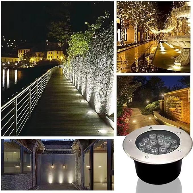 LED Recessed Ground Light Outdoor Landscape Light Waterproof IP66 AC85-110V Underground Lights for Garden Yard Pathway Spotlights