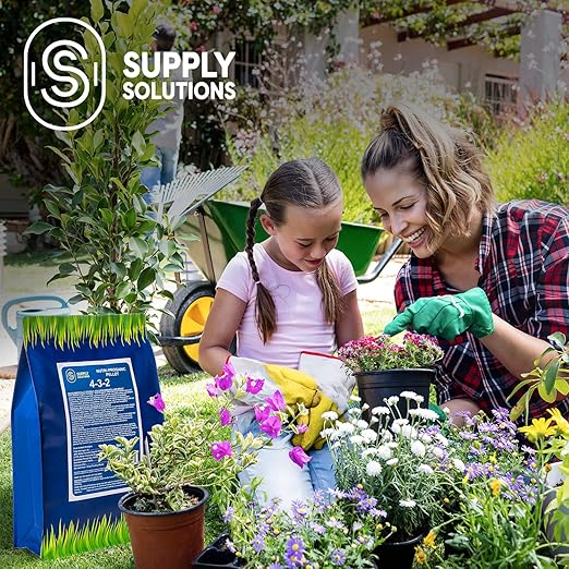 Supply Solutions 4-3-2 Nutri-Proganic Pellets Fertilizer - Ideal for Vegetable Garden Fruit trees and House Plants - All Purpose Chicken Manure Fertilizer for Indoor and Outdoor Variety of Food Crops